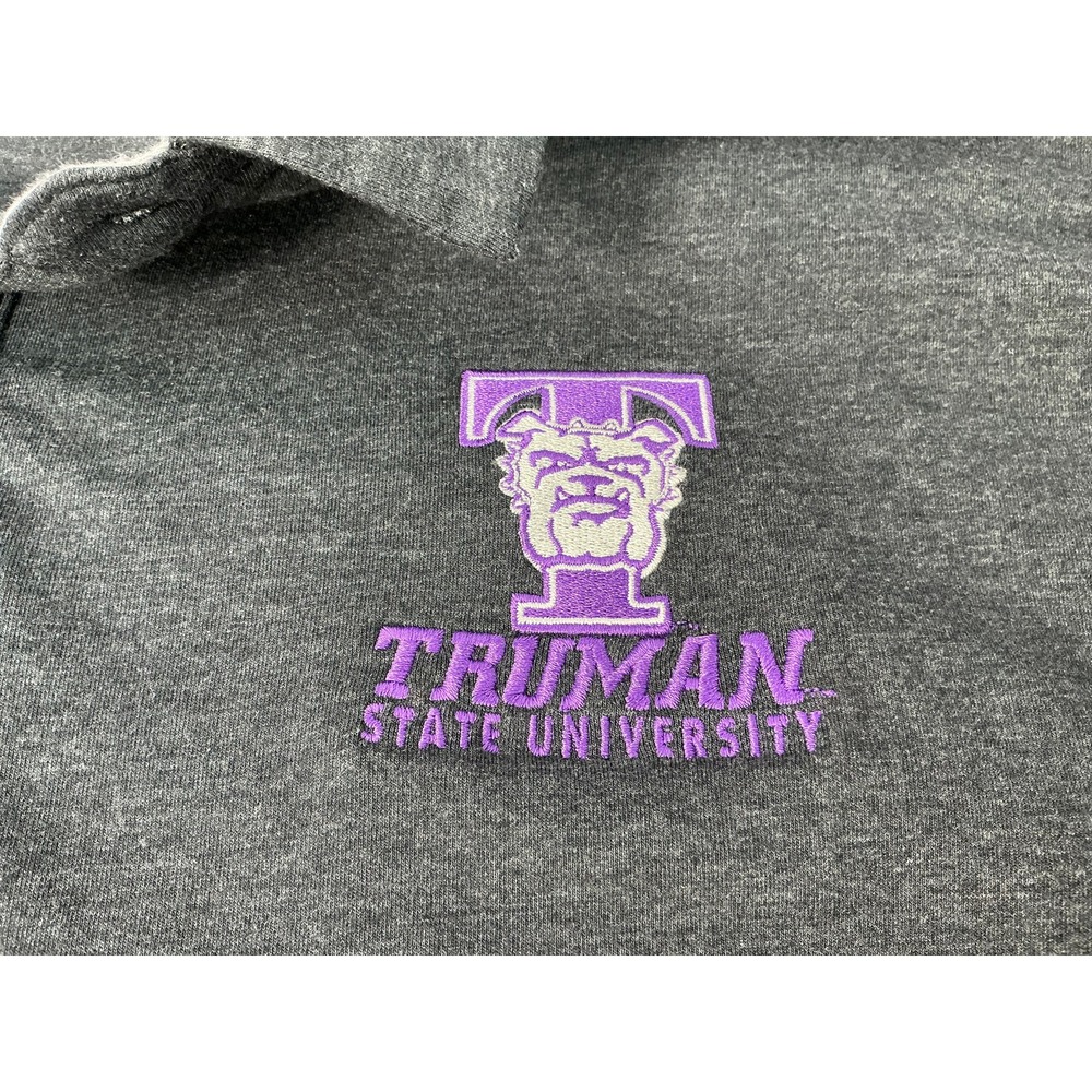 Under Armour Truman State University Polo Shirt Men's 2XL HeatGear Gray Purple - Picture 4 of 7